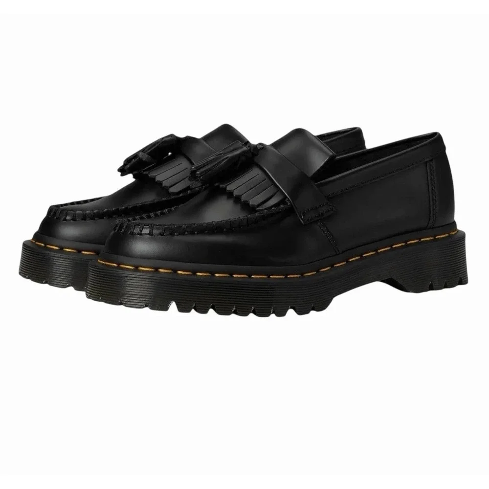 Dr. Martens Adrian‎ Quad Black Platform Loafers Men's 7 Women's 8 NWT